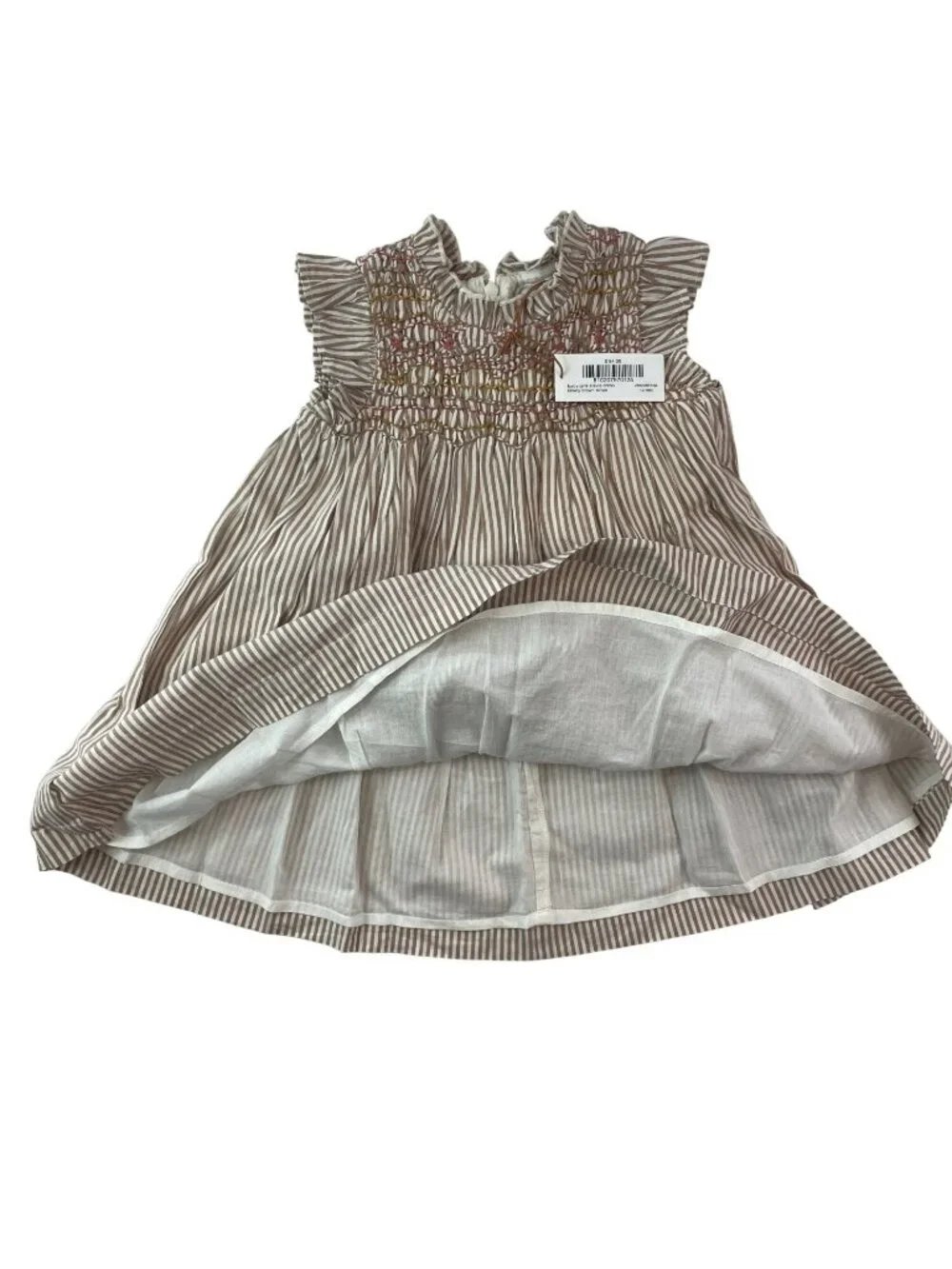Pink Chicken Stevie Dress & Shorts Tawny Brown Stripe Babies Size 12/18M $84 NWT - Picture 3 of 16